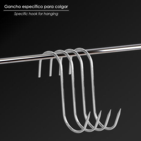 Ganci Da Macellaio In Acciaio Inossidabile Di Alta Qualità Da 5,9 Pollici, Per La Lavorazione Della Carne Per Affumicatura A Caldo (20 Pezzi) | Leroy Merlin - Foto 10