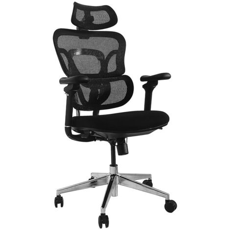 Sedia ergonomica per ufficio deequip 651050 premium colore nero imbottitura mesh 5 posizioni (1/5)