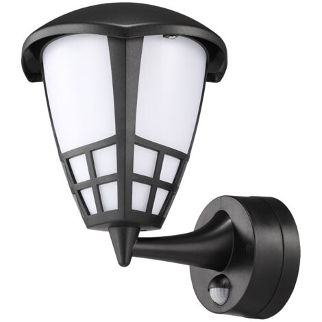 Lampada a parete led con sensore crepuscolare e di movimento 15 w 1200 lm 4000 k luce diurna, nero, 21,6 x 16 x 24,7 mm (1/4)