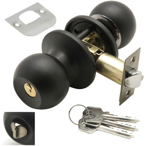 Pomello per porta Wolfpack con chiave con inserimento frase nera