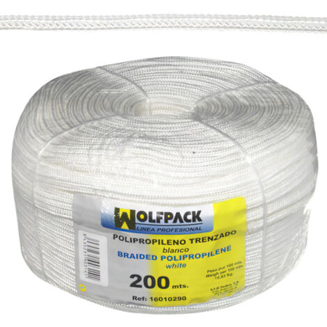 Fai Da Te Giardinaggio Corda Intrecciata Polypro Nera - 4 Mm, Bobina 100 M Per Esterno 100m Corda Esterno