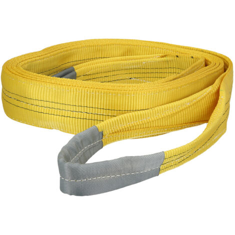WOLFPACK LINEA PROFESSIONAL 15030223 Imbragatura piatta a doppia banda 3.000 Kg. Fattore di sicurezza 7:1, Lunghezza: 6 metri Larghezza 9 cm. 100% poliestere. Colore Giallo, Multicolore, Singolo (1/5)