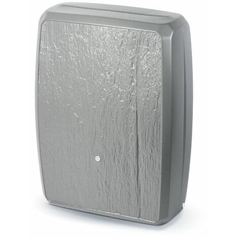 PROSPERPLAST Serbatoio per acqua piovana rettangolare Maurano, 300 litri, colore antracite, in materiale resistente ai raggi UV e alle intemperie, con coperchio a prova di bambini, RMU300, grigio