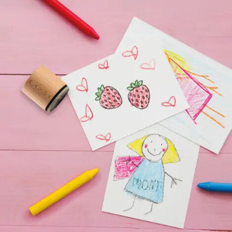 Woodies Mini Timbro In Legno A Forma Di Cuore - 1,5 Cm - Per Hobby Creativi E Scrapbooking