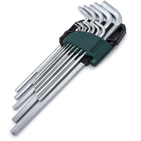 SATA ST09104SJ Set de vassoi di archiviazione in metallo de 8 pezzi contenenti lime piatte, semicircolari, rotonde e quadrate con manici ergonomici verdi (1/3)