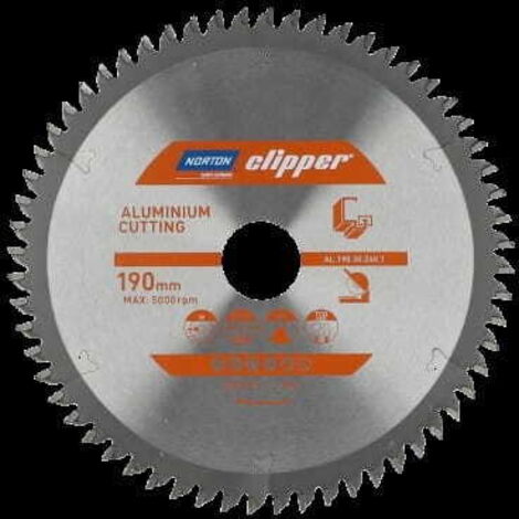 SEGA CIRCOLARE NORTON 190 mm x 30 mm x 60 oz ALLUMINIO (2,6/1,8)