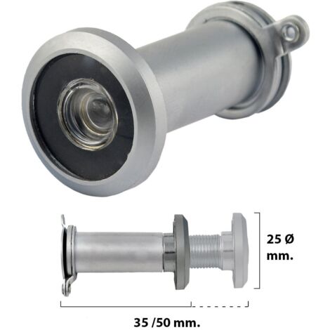 Spioncino Porta 35-50 mm. Argento Opaco (Blister 1 pezzo)