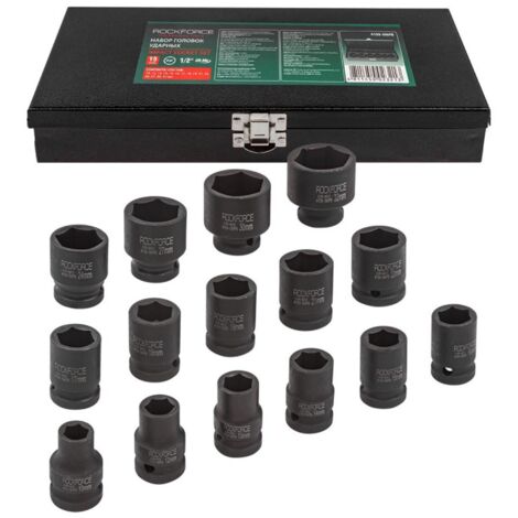Set di bussole a impatto 1/2"" 10-32mm a 6 punte
