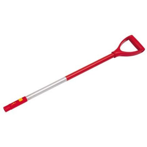 Impugnatura a D de alluminio per de attrezzi da giardino Wolf Garten ZM-AD, modello ergonomico de 85 cm, ideale per scavare e scavare, leggero, robusto e compatibile multi-star.