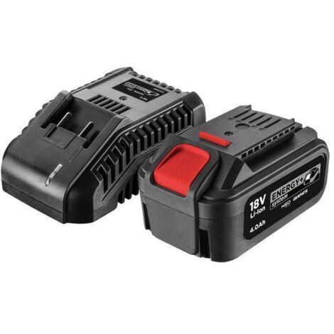 GRAPHITE Batteria 4ah con caricabatterie E+ Kit: 58G004 (Energy+ 18 V, batteria de ioni di litiode 4,0 Ah) 58G002 (caricabatterie de Energy+ batteria, 2,3 A), garantisce la ricarica senza rischio de p (1/7)