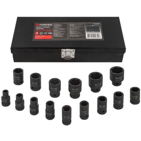 Set di bussole a impatto 1/2"" 10-32mm a 6 punte (1/3)
