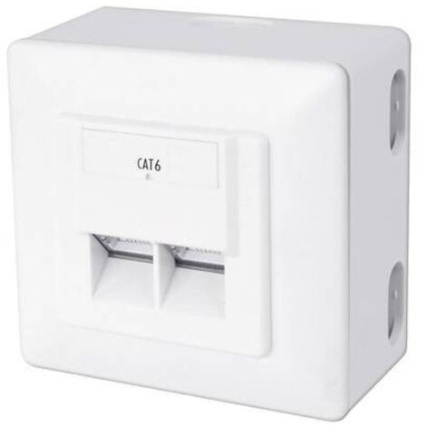 Net Zub Aufputzdose DIGITUS CAT 6 2xRJ45 [wh] 5er [DN-9006/B5-N] (1/4)