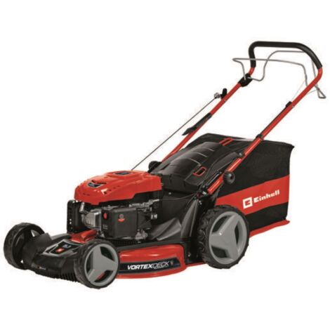 Tosaerba a spinta a benzina, Einhell GC-PM 56/2 S HW, idealeper grandi giardini, motore potente, trazione posteriore, taglioda 56 cm, colore nero e rosso