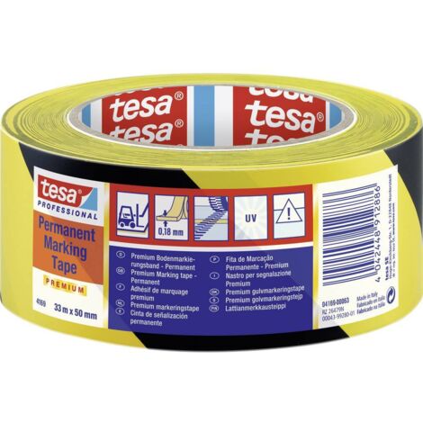 TESA 04169-00063-93 - Nastro per marcatura permanente serie 4169-33m x 50mm Nero/Giallo