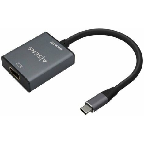 AISENS Convertitore da USB-C a HDMI 4K@30Hz in alluminio, USB-C/M-HDMI/H, grigio, 15 cm (1/3)