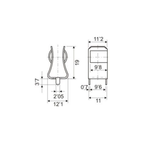 Portafusibili Italweber sezionabile BCH per fusibili 10,3 x 38 mm 2301038