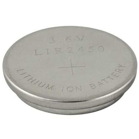 Batteria al litio LIR2450 3,6V 120mAh 24,5x5mm ricaricabile