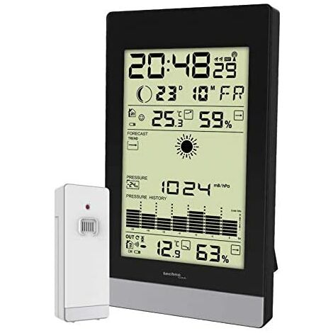 NEDIS Stazione meteo Nedis con sensore wireless nero argento