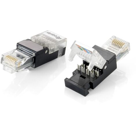 Kit 2 unità connettore rj45 equip cat6 toolfree non avete bisogno di uno strumento di pinzatura 121165 (1/2)
