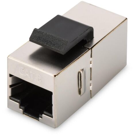 Placca A Muro 1 Porta Cat6 Schermata Riteav – Bianca, Con Jack Femmina/Femmina – Per Reti Ethernet