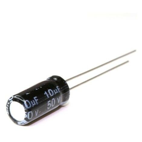 Condensatore elettrolitico 10uf 50v 105º 5x11mm 10mf50v105