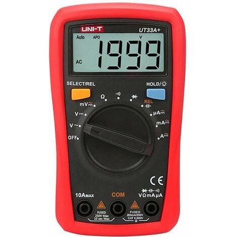 VEVOR VEVOR Multimetro Digitale 6000 Conti Voltmetro Amperometro  Intelligente Tester di Continuità Ohm Volt Ampere Meter Temperatura AC/DC  Tensione Corrente Resistenza Diodo Display LCD e Retroilluminazione