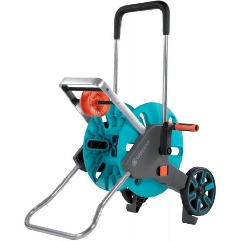 Gardena CleverRoll M Easy: carrello portagomma con una capacità fino a 60m, con un comodo percorso del tubo in un robusto telaio di metallo, installazione senza attrezzi (18515-20)