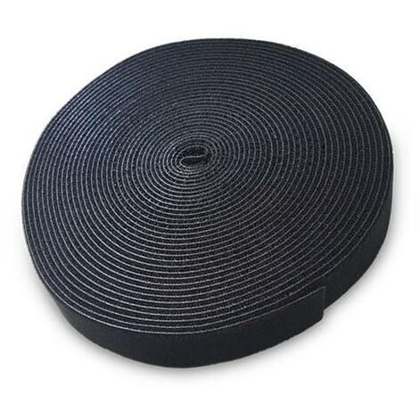 Savio organizer per cavi, nastro, velcro, nero, 10m oc-01/b 1 pz (1/2)