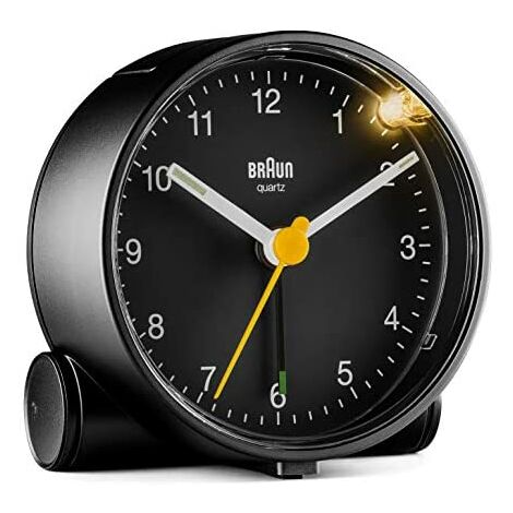 Braun Alarm Clock Quartz Alarm Clock Black Regular Plastic