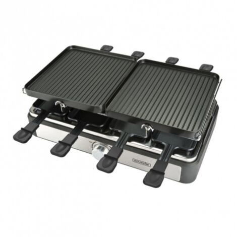 Raclette Elettrico 8 Persone Raclette Grill Elettrico 8 Persone - Piastra Teppanyaki E 8 Mini Padelle 1300W Griglia Barbecue