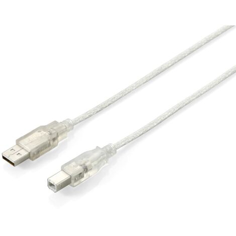 Cavo usb 2.0 tipo a - b trasparente 1m (1/2)