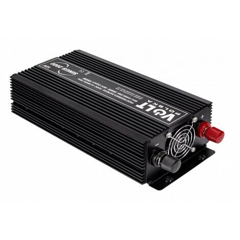 Solartronics Convertitore/inverter UPS 12V A 230V, Onda Pura, 1000/2000W, Con Caricabatterie Integrato