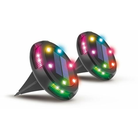 16 luci solari a LED per esterni - 8 pezzi faretti solari da giardino lampada da terra impermeabile per vialetto percorso patio cortile interrato da incasso BUNS