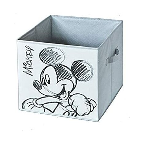 Secchio contenitore Domopak Living Mickey Grigio chiaro Stoffa 32 x 32 x 32 cm Rettangolare (1/4)
