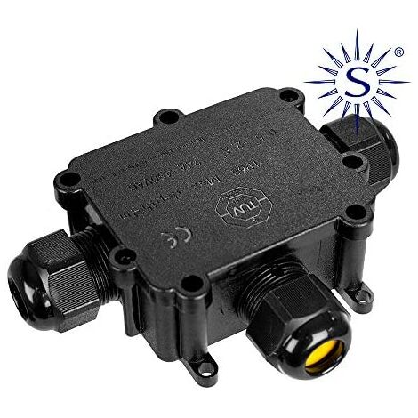 Scatola Di Derivazione Esterna IP68 3 Vie - Impermeabile, Per Cavi Ø4-15mm, Nero, 2 Pezzi - Foto 10