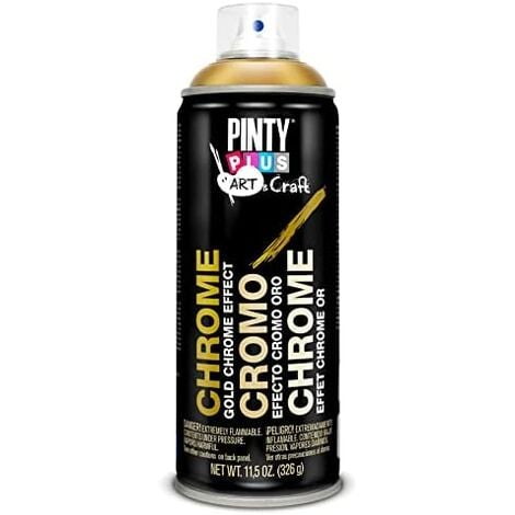 pintyplusart & craft vernice spray 520cc effetto cromo oro c151