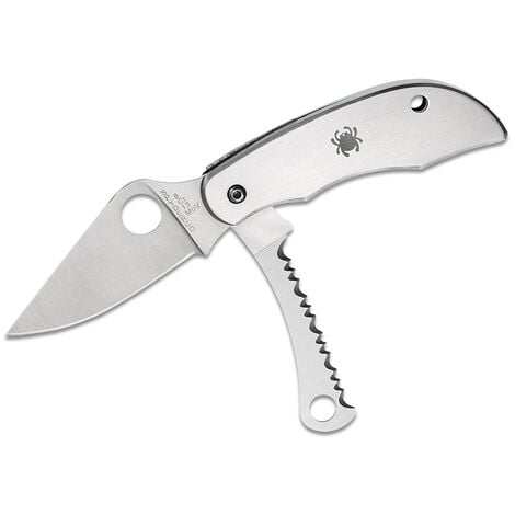 Spyderco STE-C176P&ampS ClipiTool coltello multiuso con lame lisce  seghettate in acciaio 8Cr13MoV da 5,1 cm e manici in acciaio inox