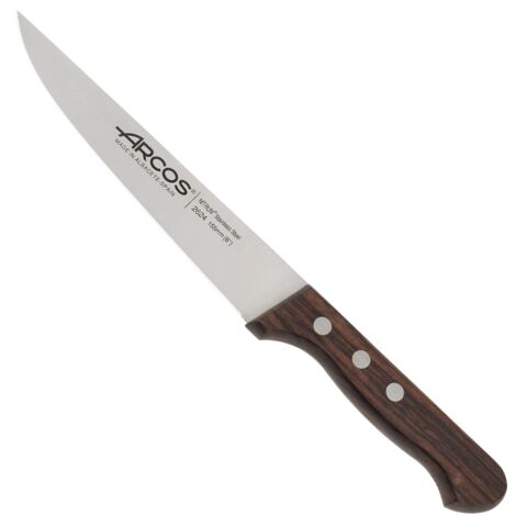 Coltello a serramanico tradizionale | Dimensioni della lama: 8 cm | Lama di acciaio inox | Manico marrone di legno compresso | Carta Fedeltà