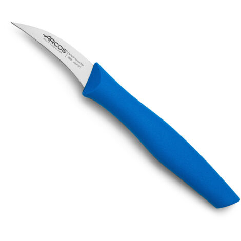 Coltello Mondador Arcos Nova 188323 in acciaio inox Nitrum e mango Polipropilene, blu, lama 6 cm con coperchio lama e espositore. (1/5)