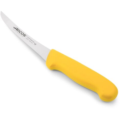 Coltello disosso semiflessibile Arcos 2900- Prof 291200 con alveoli in acciaio inox Nitrum e mango ergonomico giallo polipropilene e lama 14 cm. (1/5)