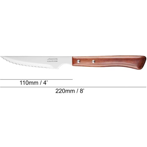 Coltello tavola monoblocco in acciaio inox L 231 mm