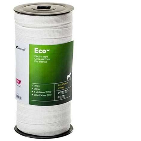 Nastro Per Recinto Elettrico 200 M, 20 Mm, 2x0,3 Rame 4x0,3