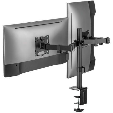Supporto Da Tavolo DUAL Per 2 Monitor Office-03V - VESA 75/100 Fino A 32 Pollici