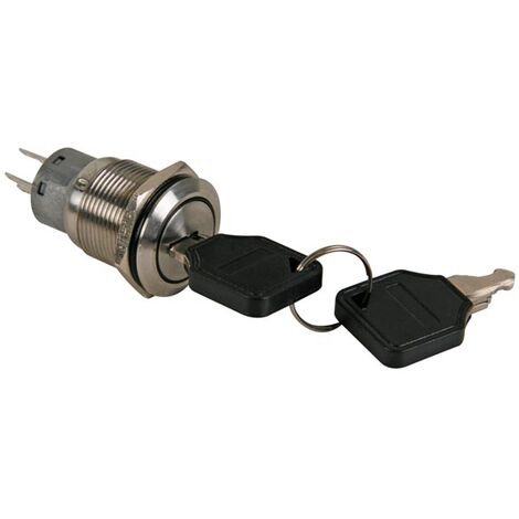 SeKi Interruttore Pulsante In Acciaio Inox 16mm Con LED Verde Anello - Bloccante A Prova Di Vandalismo IP65 - 6