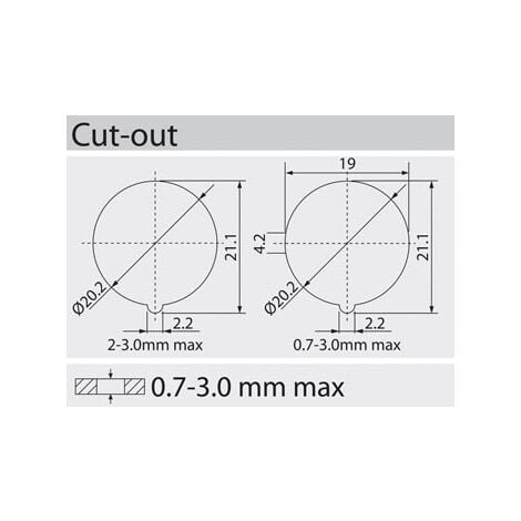 Interruttore a bilanciere illuminato - rosso - 2p/on-off