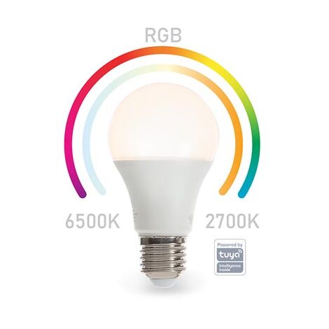 Lampadina intelligente rgb smart wifi - colore cool white &amp warm white - e27 - a60 (1/5)