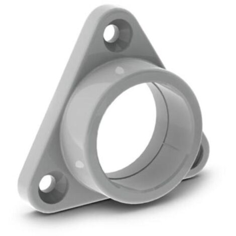 Staffa di montaggio per profilo led 'alu-round' - abs - per armadio - grigio (1/2)