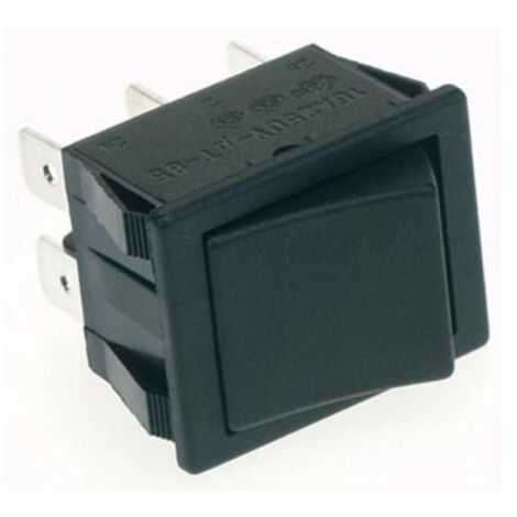 Interruttore a bilanciere 10 a - 250 v dpdt on-on - pulsante nero