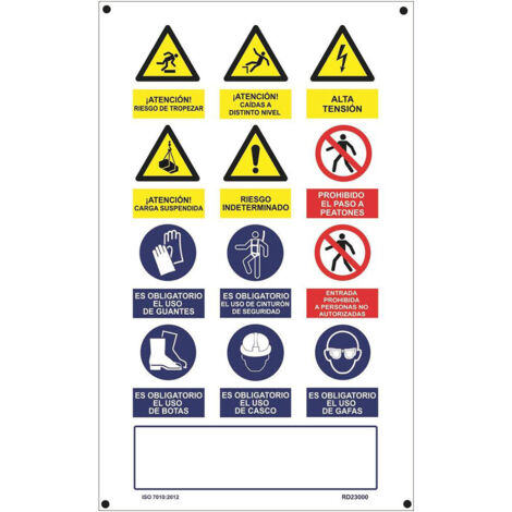 normaluz rd30015 – Signal ¡Attention . chutes A différents Niveaux PVC glasspack 0,7 mm 21 x 30 cm
