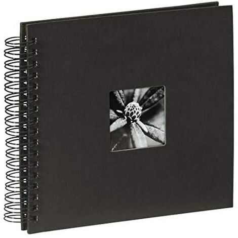 Hama Fine Art Album fotografico (50 pagine nere, 25 fogli, rilegato a  spirale, scomparto per foto)
